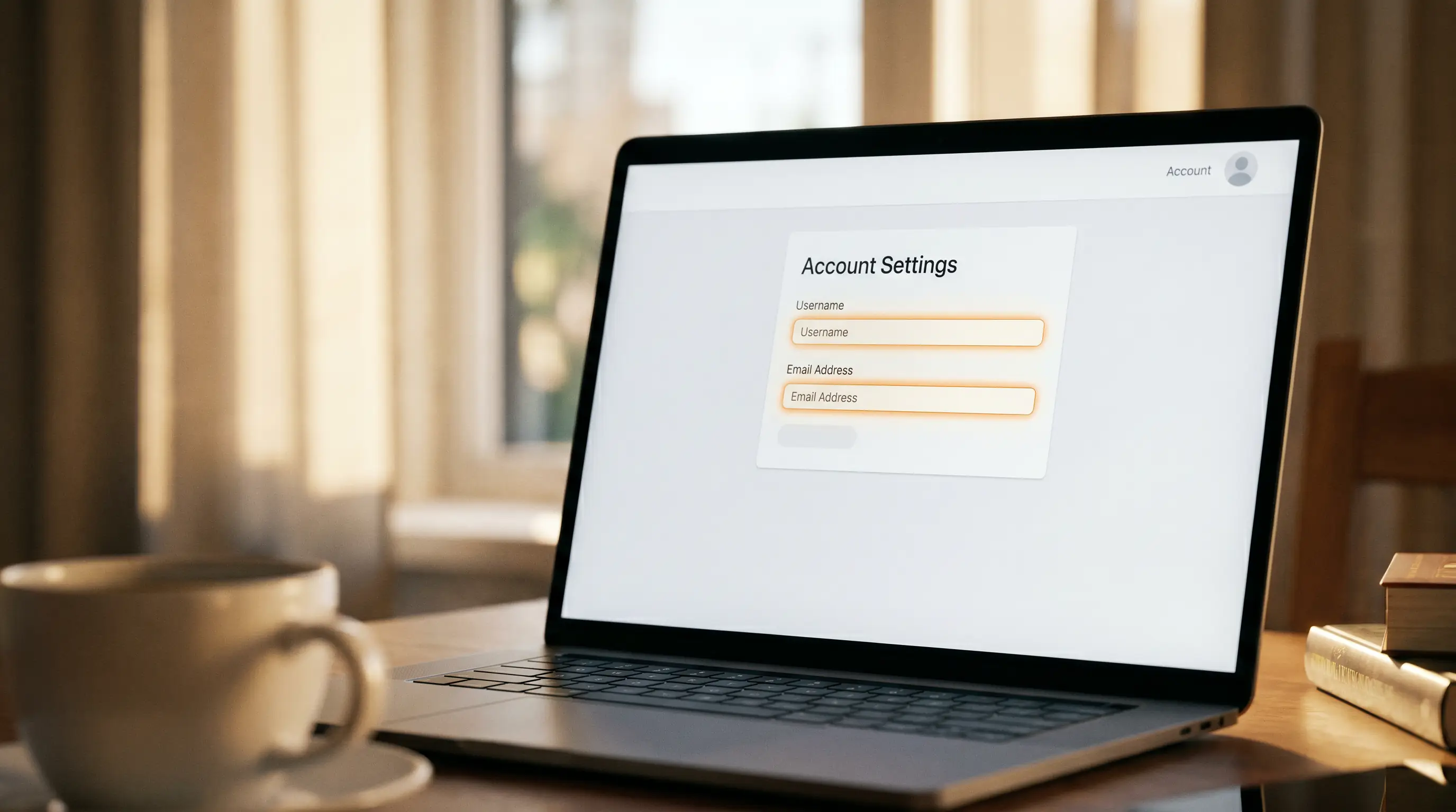 Sweepstakes casino account settings page showing username and registered email address fields for AMOE request accuracy