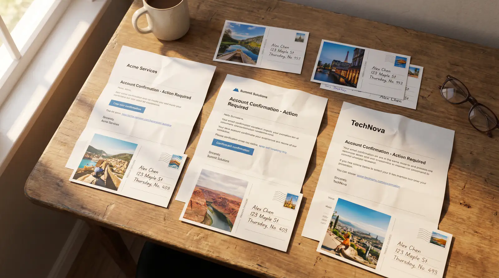 Timeline showing how to claim sign-up bonus and mail first AMOE postcard on the same day at account creation