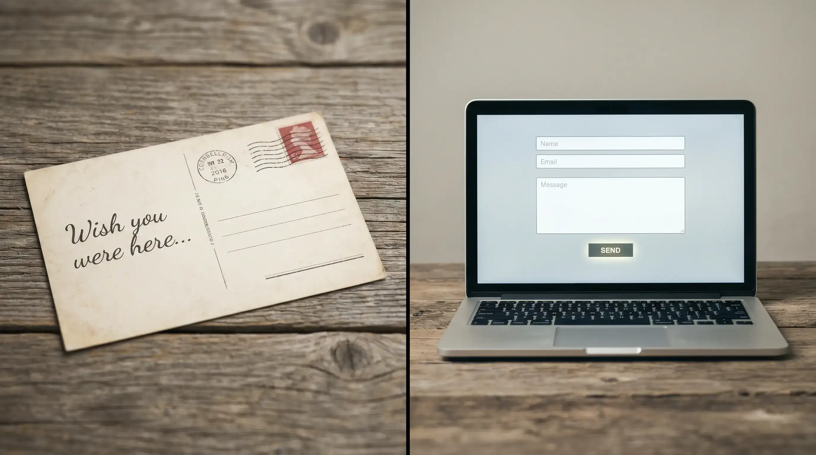 Comparison of mail-in AMOE cost with postage versus digital AMOE web form showing zero postage cost for online entry method