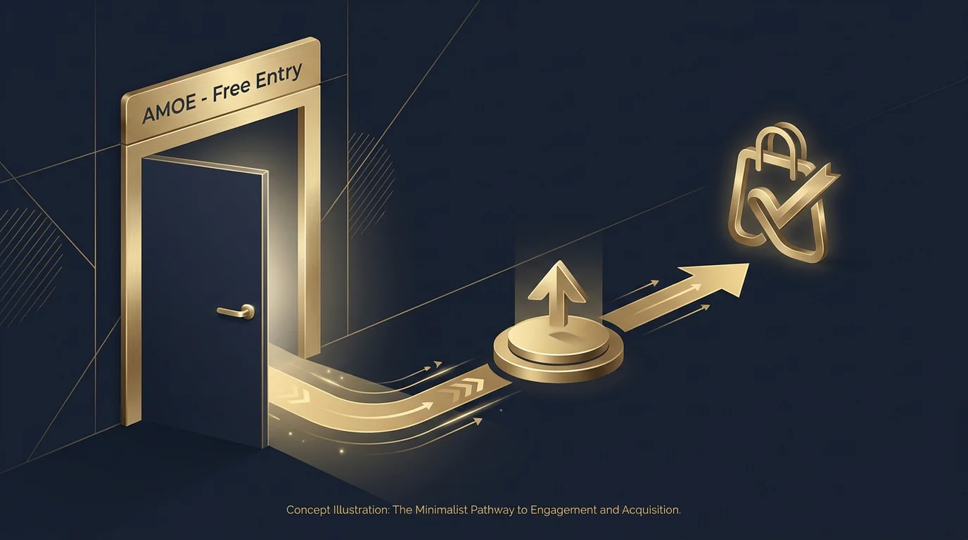 Diagram showing how AMOE serves as the entry point for sweepstakes casino player conversion strategy