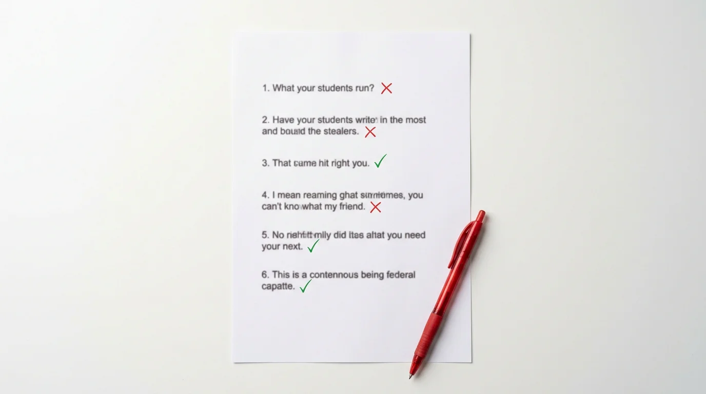 Printed checklist of common AMOE request rejection reasons including missing username and incorrect format