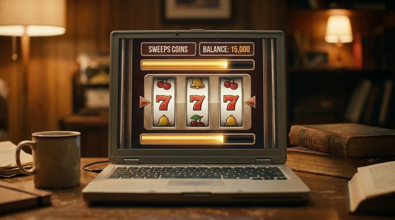 Playthrough requirement explanation for Sweeps Coins showing 1x wagering multiplier before AMOE-earned SC qualifies for cash redemption