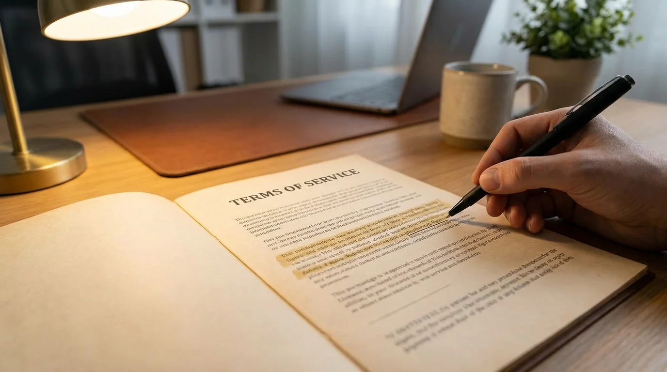 Terms document excerpt with playthrough requirements for promotional Sweeps Coins highlighted in gold marker