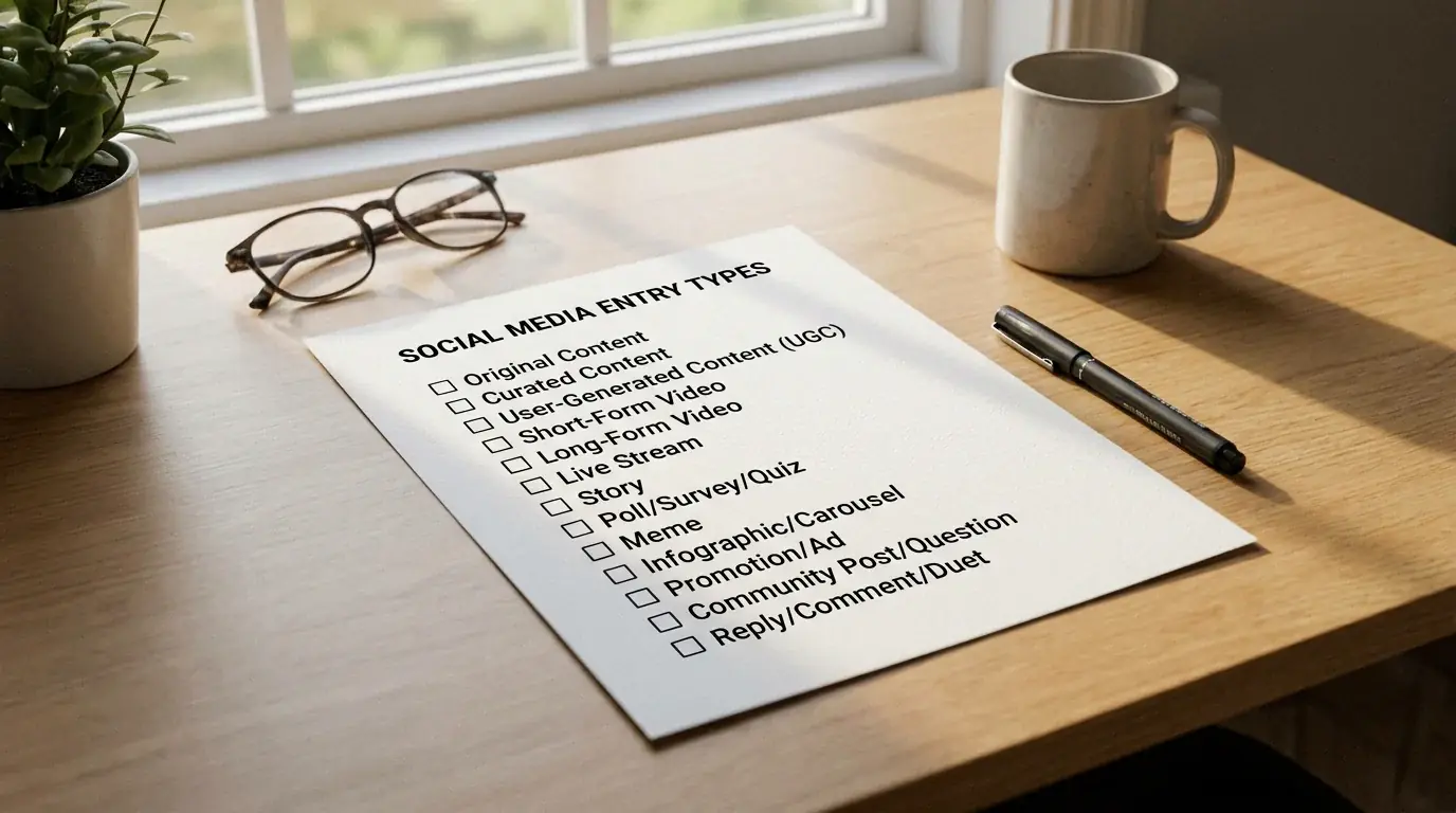 Types of social media actions accepted as sweepstakes AMOE including follows shares and daily post comments